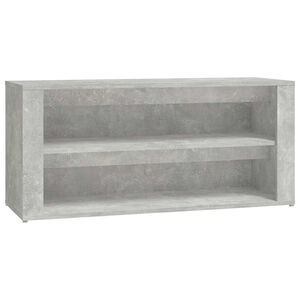 vidaXL Skohylle betonggr&aring; 100x35x45 cm konstruert tre