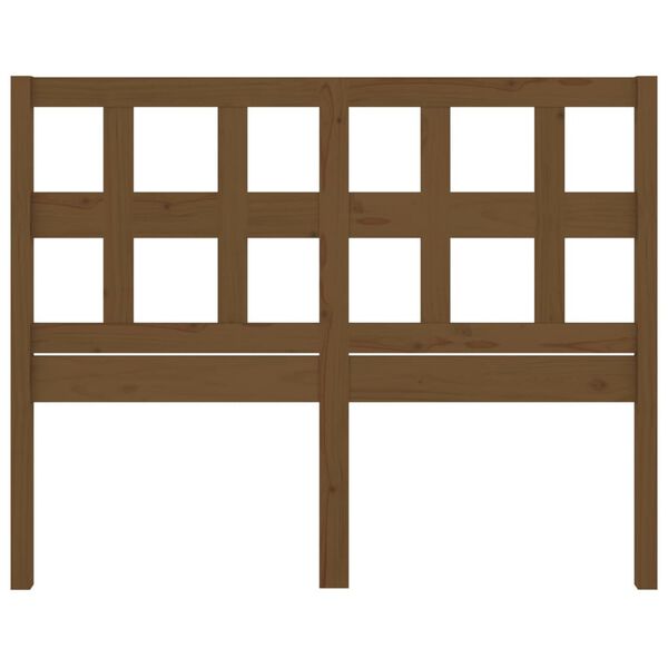 vidaXL Sengegavl honningbrun 125,5x4x100 cm heltre furu