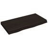 vidaXL Benkeplate til bad m&oslash;rkebrun 80x40x(2-6) cm behandlet heltre