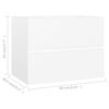 vidaXL Baderomsmøbler 2 stk hvit konstruert tre