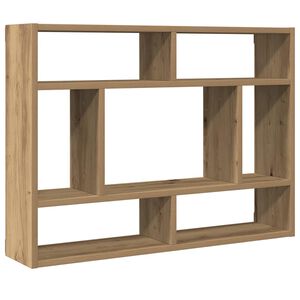 vidaXL Vegghylle artisan eik 75x16x55 cm konstruert tre