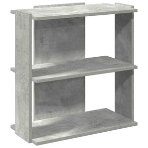 vidaXL Bokhylle 3 etasjer betonggr&aring; 60x30x60 cm konstruert tre