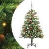 vidaXL Kunstig juletre 150 LED-lys Varmhvit PVC og metall Gr&oslash;nn