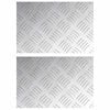 vidaXL Trinn Rektangul&aelig;r 2 pcs s&oslash;lv 30 x 20 cm Aluminium
