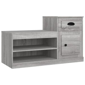vidaXL Skoskap gr&aring; sonoma 100x42x60 cm konstruert tre