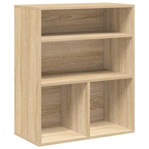 vidaXL Bokhylle sonoma eik 60x30x71,5 cm konstruert tre