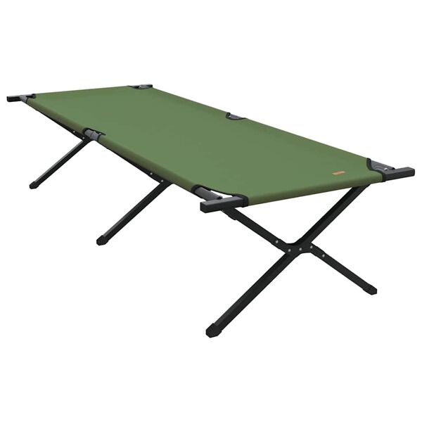 vidaXL Sammenleggbar camping seng gr&oslash;nn 210 x 80 x 46 cm Oxford-stoff