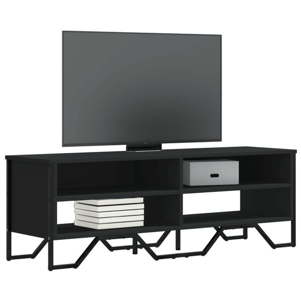 vidaXL TV-benk svart 122x34x41 cm konstruert tre