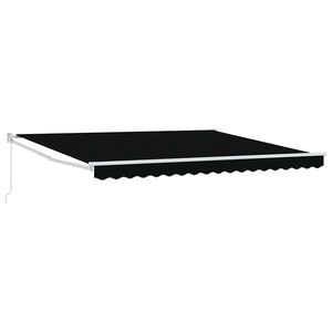 vidaXL Uttrekkbar markise Svart 400 &times; 300 cm