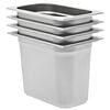 vidaXL Gastronormbeholdere 4 stk GN 1/4 200 mm rustfritt st&aring;l