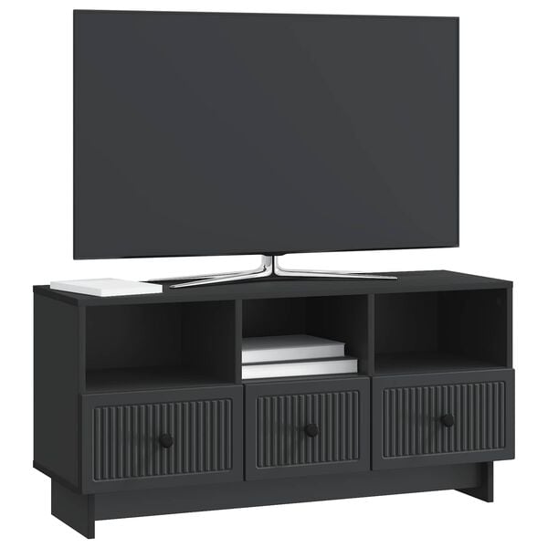 vidaXL TV-skap med skuff Svart 102 x 34,5 x 50 cm Konstruert tre