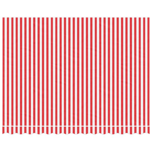 vidaXL Erstatningsduk for markise rød og hvit stripe 3,5x2,5 m