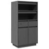 vidaXL Highboard gr&aring; 60x40x116,5 cm heltre furu