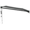 vidaXL Automatisk uttrekkbar markise antrasitt 5x3 m