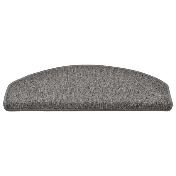 vidaXL Trappematter 30 stk 65x24x4 cm m&oslash;rkegr&aring; halvrund store