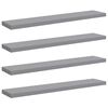 vidaXL Flytende vegghyller 4 stk gr&aring; 120x23,5x3,8 cm MDF