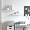 vidaXL Flytende vegghyller 2 stk eik og hvit 60x23,5x3,8 cm MDF