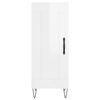 vidaXL Highboard h&oslash;yglans hvit 34,5x34x180 cm konstruert tre