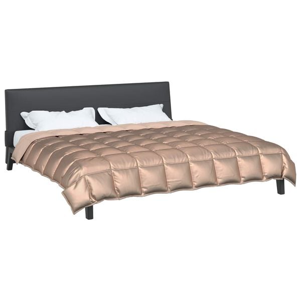 vidaXL Vinter Dynen Gull 220 x 200 cm Sateng og mikrofiber