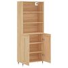 vidaXL Highboard sonoma eik 69,5x34x180 cm konstruert tre
