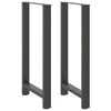 vidaXL Barbordben antrasitt 2 stk 60x(110-111) cm st&aring;l