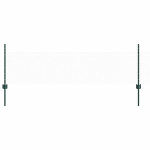 vidaXL Sekskantet gjerde med post 10 x 0,5 m PVC-belagt st&aring;l Gr&oslash;nn