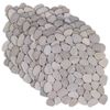 vidaXL Pebble Fliser Gr&aring;brun 30 x 30 cm Elvestein