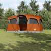 vidaXL Telt med tak Grå og oransje 435 x 255 x 216 cm Polyester