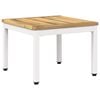 vidaXL Kaffebord Hvit 49 x 48,5 x 36 cm Solid akasietre