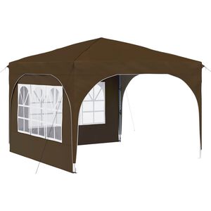 vidaXL Pop-up Festtelt 290 x 290 x 245 cm Gr&aring;brun