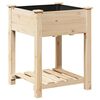 vidaXL Hageblomsterpotte Beige 60,5 x 60 x 76,5 cm Massiv Furu Tre