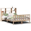 vidaXL Seng med bokhylle uten madrass 140x200 cm heltre furu