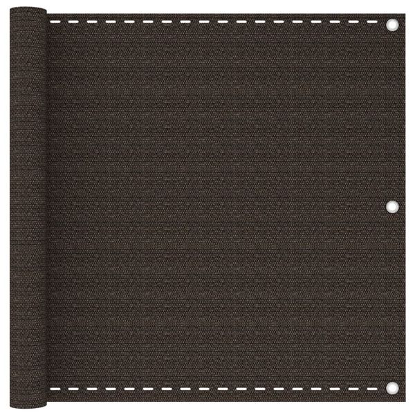 vidaXL Balkongskjerm brun 90x400 cm HDPE