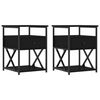 vidaXL Nattbord 2 stk svart 40x42x55 cm konstruert tre