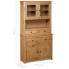 vidaXL Highboard 93x40,5x180 cm heltre furu Panama Range