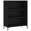 vidaXL Highboard svart 69,5x32,5x180 cm konstruert tre