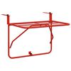 vidaXL Balkongbord r&oslash;d 60x40 cm st&aring;l