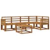 vidaXL Utend&oslash;rs sofa-sett 6 pcs Naturlig Solid akasietre