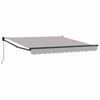 vidaXL Uttrekkbar markise Lysegr&aring; 350 x 250 cm Polyester og aluminium