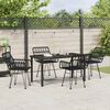 vidaXL Hage Spisegruppe 5 pcs Svart Poly rattan