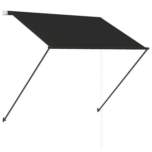 vidaXL Uttrekkbar markise med LED 150x150 cm antrasitt