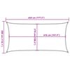 vidaXL Solseil 160 g/m² rektangulær lysegrå 3x4,5 m HDPE