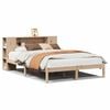 vidaXL Seng med bokhylle uten madrass 135x190 cm heltre furu