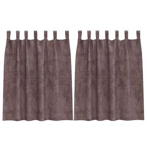 vidaXL Fløyel Gardiner med gardiner 2 pcs Brun 140 x 140 cm Fløyel