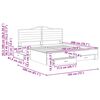 vidaXL Sengestamme med hodegjerde R&oslash;kt eik 180 x 200 cm Konstruert tre