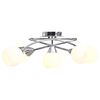 vidaXL Taklampe keramikkskjermer for 5 E14 lysp&aelig;rer hvit kule