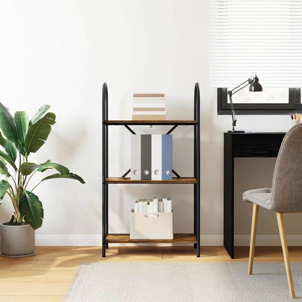 vidaXL Bokhylle R&oslash;kt eik 60 x 30 x 109 cm Konstruert tre