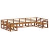 vidaXL Utend&oslash;rs sofa-sett 10 pcs Naturlig Solid akasietre