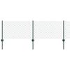 vidaXL Gjerde med stolpe gr&oslash;nn 0,6 x 25 m St&aring;l og PVC