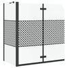 vidaXL Badinnhegning Svart 120 x 67 x 129 cm Herdet Glass og Aluminium